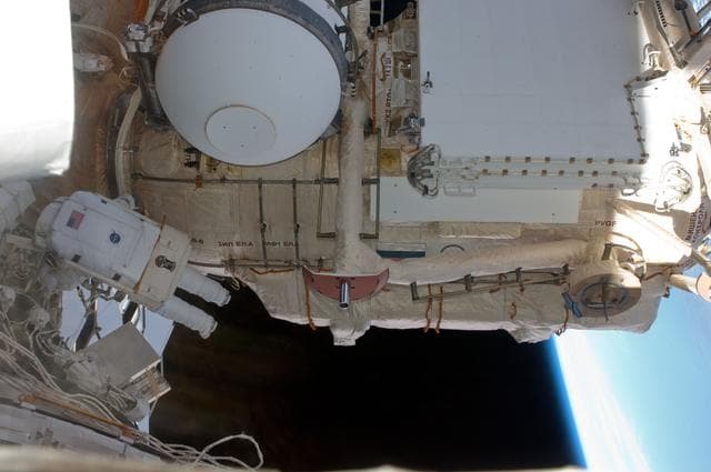 NASA image: View of STS-134 MS Fincke during EVA-3