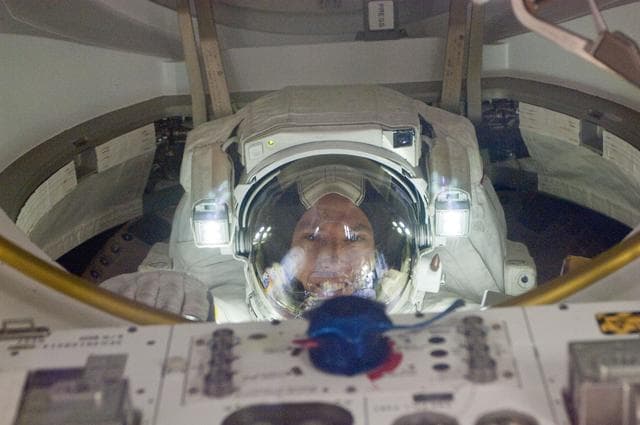 NASA image: View of STS-134 MS Feustel during EVA-3