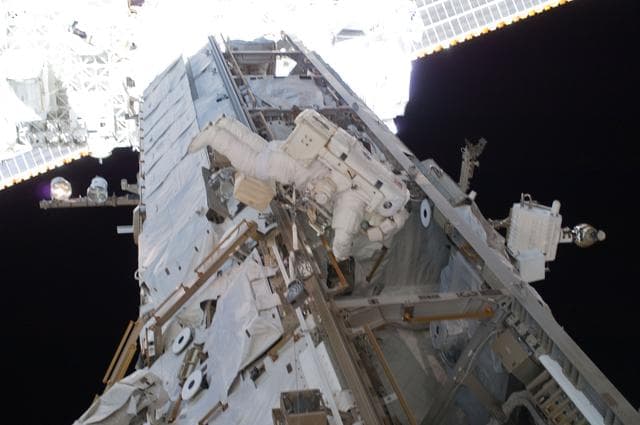 NASA image: View of STS-134 MS Fincke during EVA-3