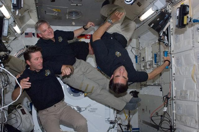 NASA image: STS-134 Crew poses for a photo