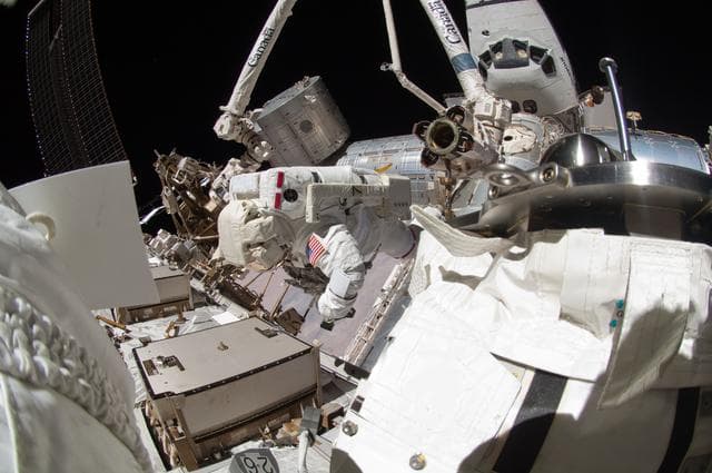 NASA image: View of STS-134 MS Chamitoff during EVA-4