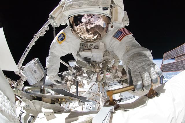 NASA image: View of STS-134 MS Chamitoff during EVA-4