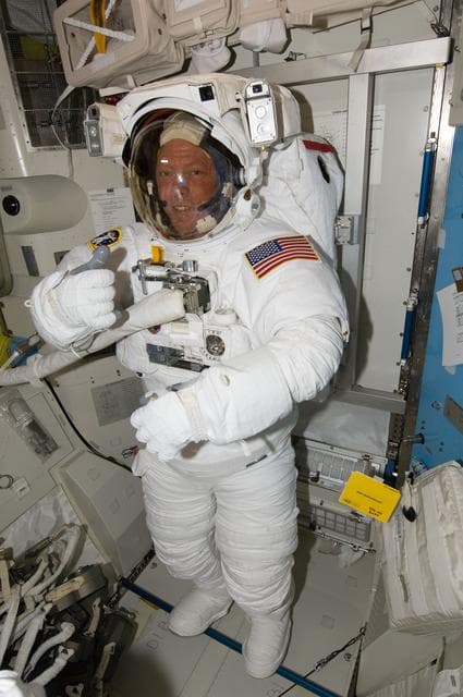 NASA image: Expedition 28 Crew Members participate in EVA Dry Run