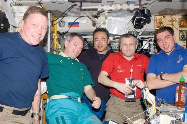 NASA image: Expedition 28 Crew Members in the SM
