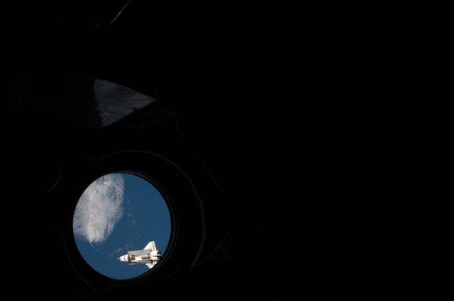 NASA image: Shuttle Atlantis approach to the ISS during STS-135/Expedition 28