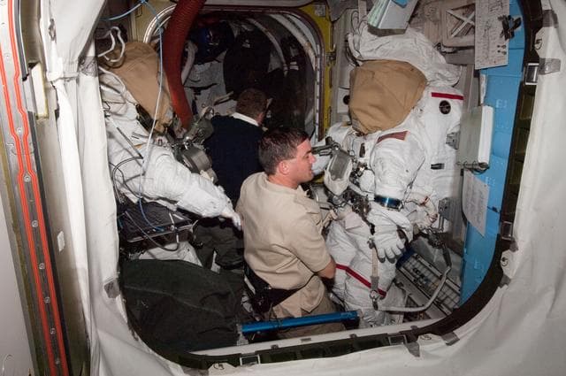 NASA image: EVA Tool Transfer