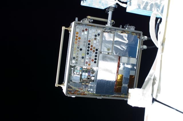 NASA image: View of MISSE-8 taken during a session of EVA