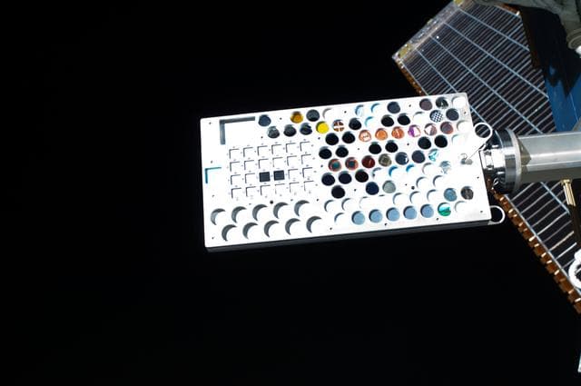 NASA image: View of MISSE-8 taken during a session of EVA