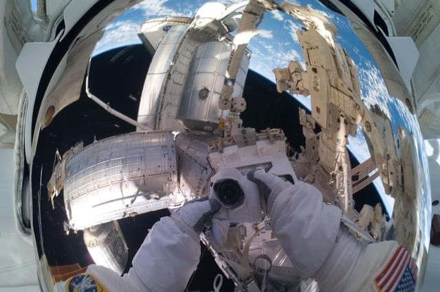 NASA image: Self Portrait of FE Fossum taken during a session of EVA