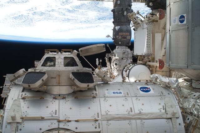 NASA image: Exterior view of the ISS taken during a session of EVA