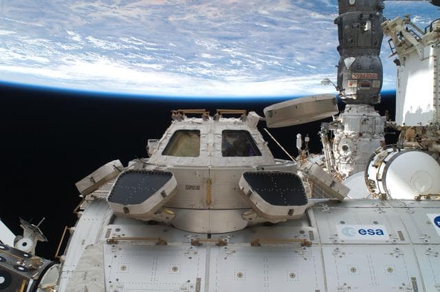 NASA image: Exterior view of the ISS taken during a session of EVA