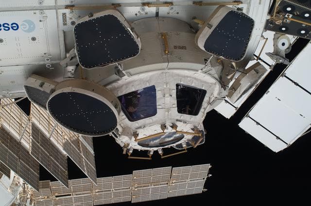NASA image: Exterior view of the ISS taken during a session of EVA