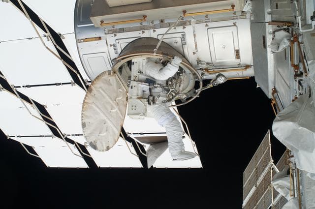 NASA image: View of Expedition 28 FE Garan during EVA