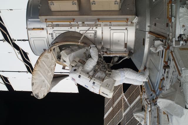 NASA image: View of Expedition 28 FE Garan during EVA