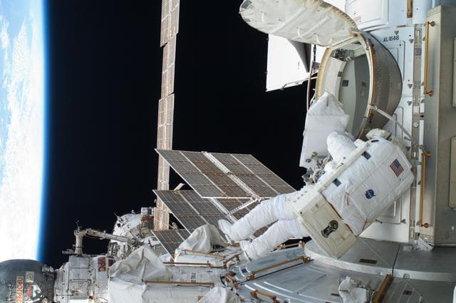 NASA image: View of Expedition 28 FE Garan during EVA