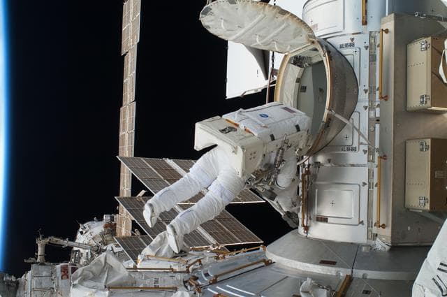 NASA image: View of Expedition 28 FE Garan during EVA