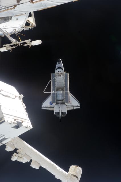 NASA image: STS-135 Shuttle Atlantis leaving the ISS