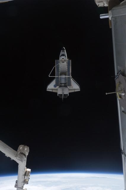 NASA image: STS-135 Shuttle Atlantis leaving the ISS