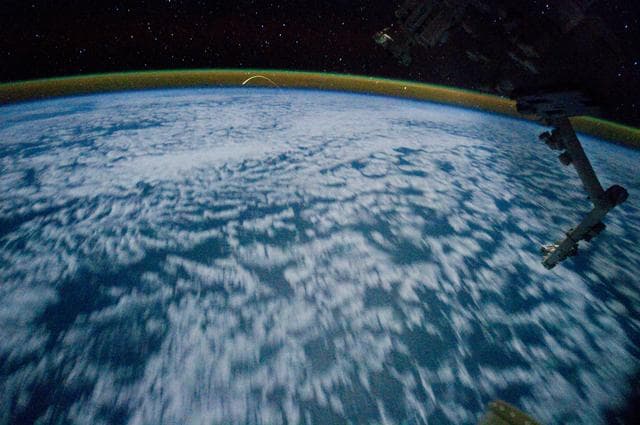NASA image: Shuttle Atlantis enters Earth's Atmosphere