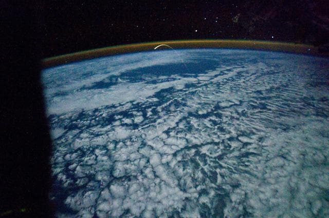 NASA image: Shuttle Atlantis enters Earth's Atmosphere