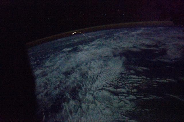 NASA image: Shuttle Atlantis enters Earth's Atmosphere