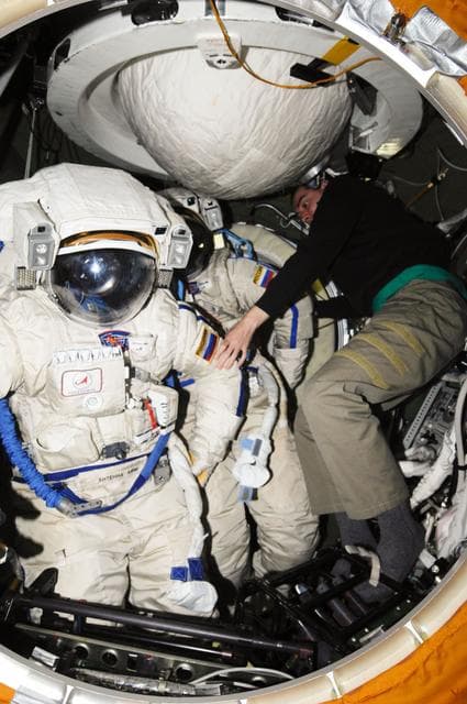NASA image: Pressurized Orlan Suit Translation Training