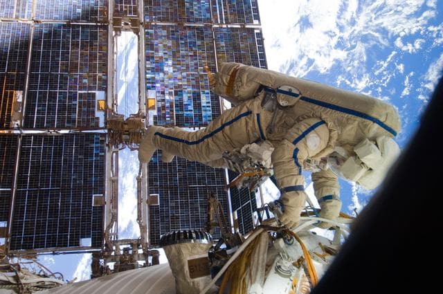 NASA image: View of Expedition 28 FE Volkov during EVA 29
