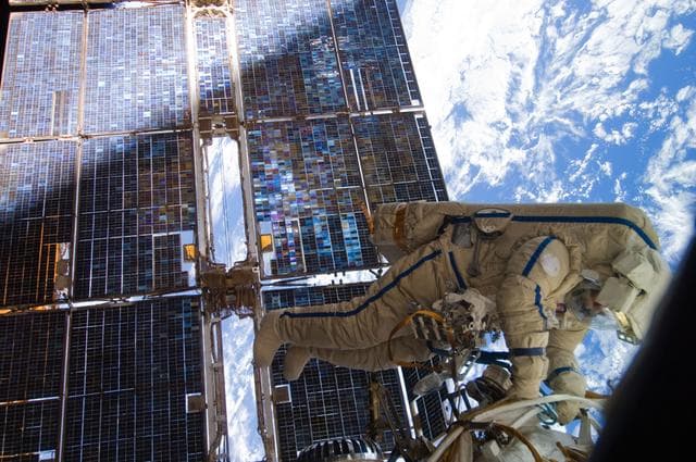 NASA image: View of Expedition 28 FE Volkov during EVA 29