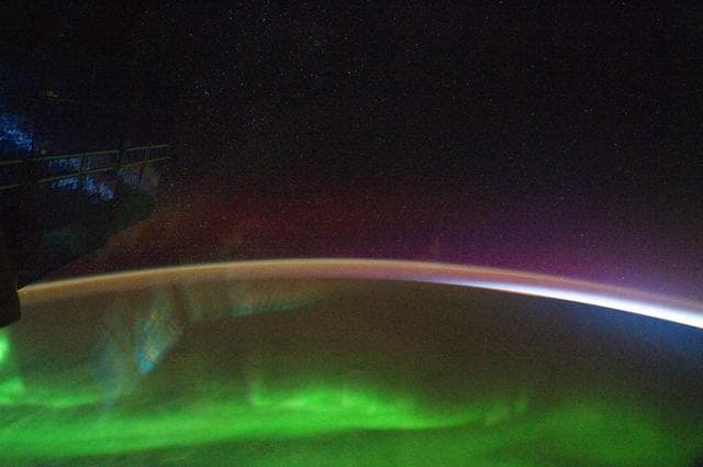 NASA image: "Aurora Australis, Airglow, Terminator  view taken by the Expedition 29 crew"