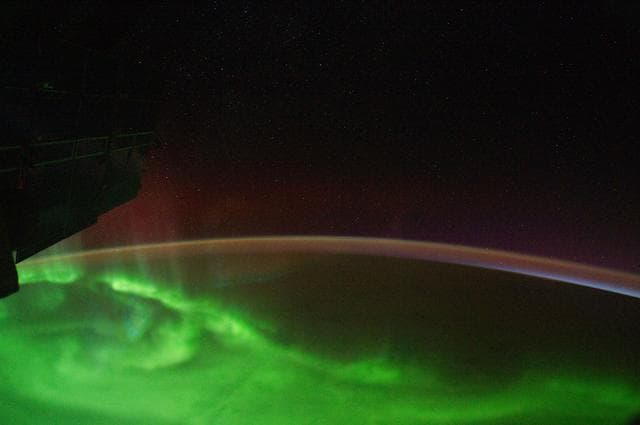 NASA image: "Aurora Australis, Airglow, Terminator  view taken by the Expedition 29 crew"