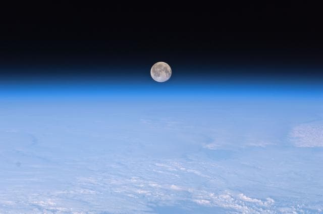 NASA image: View of the Moon taken by the Expedition 29 crew