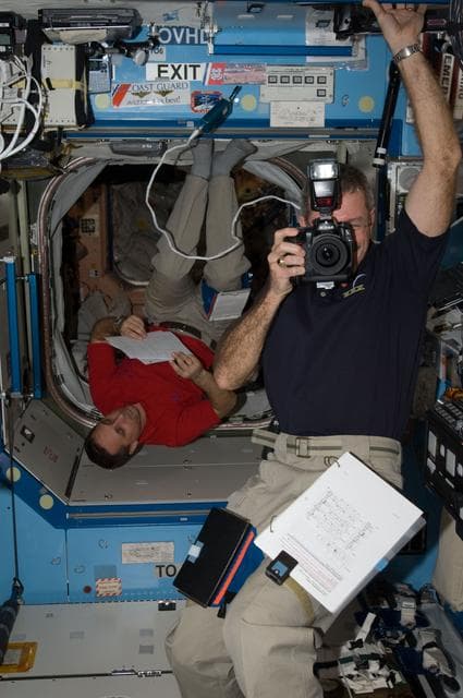 NASA image: Burbank and Shkaplerov in the U.S. Laboratory