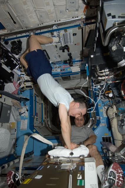NASA image: Ivanishin participates in a CHeCS Medical Contingency Drill in the U.S. Laboratory
