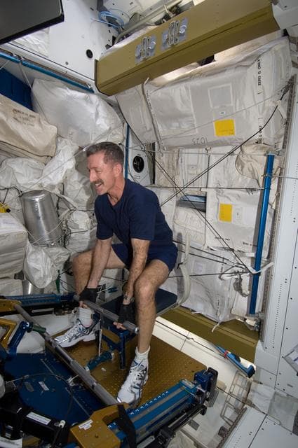 NASA image: Burbank uses ARED in the Node 3