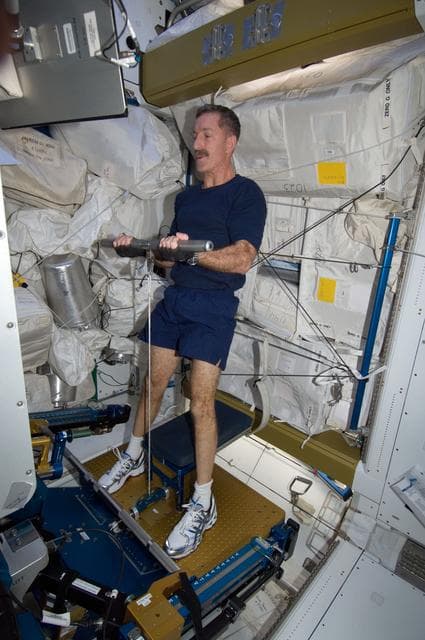 NASA image: Burbank uses ARED in the Node 3