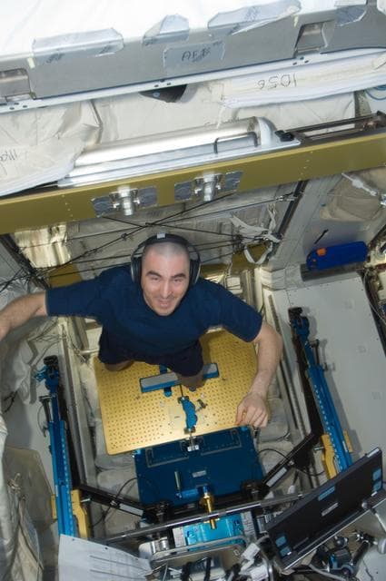 NASA image: Ivanishin at the ARED in the Node 3