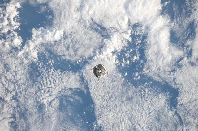 NASA image: Progress 46 Resupply Vehicle approaches the ISS