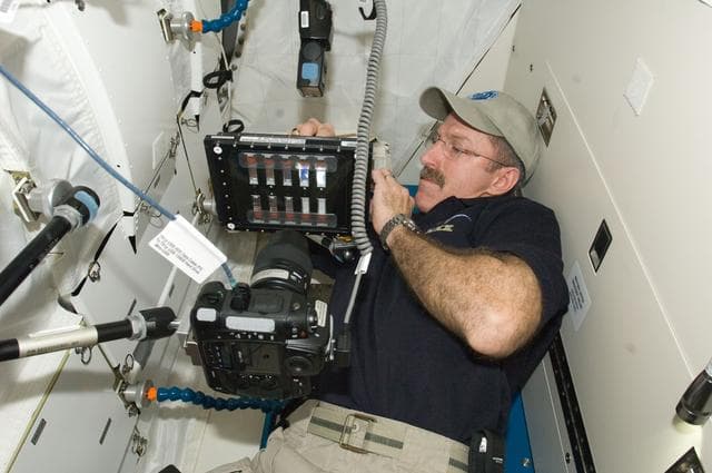 NASA image: Burbank during session with BCAT-6 Experiment in the JPM