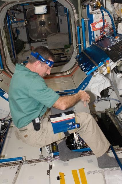 NASA image: Burbank works on the EPIC in the Node 2