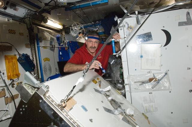 NASA image: Burbank performs Part 1 of the WRS-1 Repair