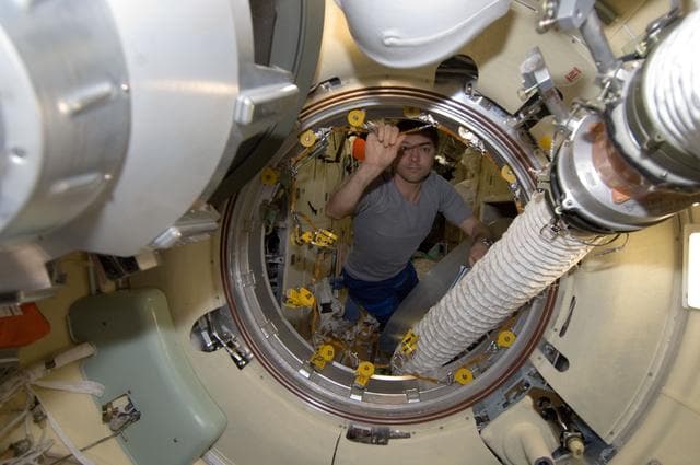 NASA image: Kononenko in the MRM-1 Hatch
