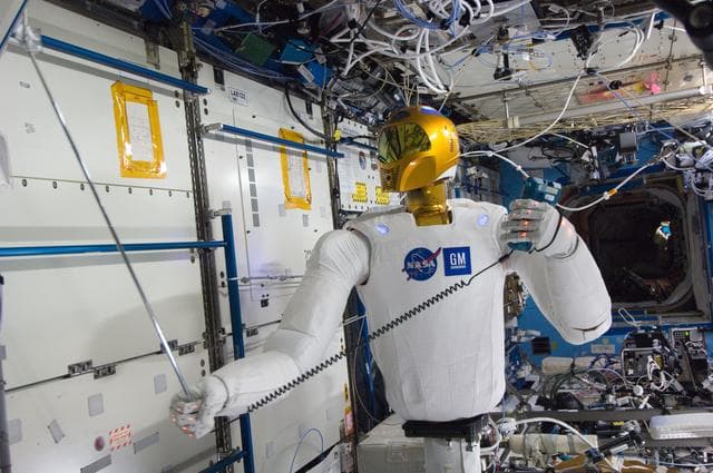 NASA image: Robonaut measures air velocity in the U.S. Laboratory