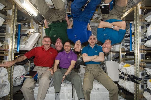 NASA image: Expedition 30 crewmembers pose for photo