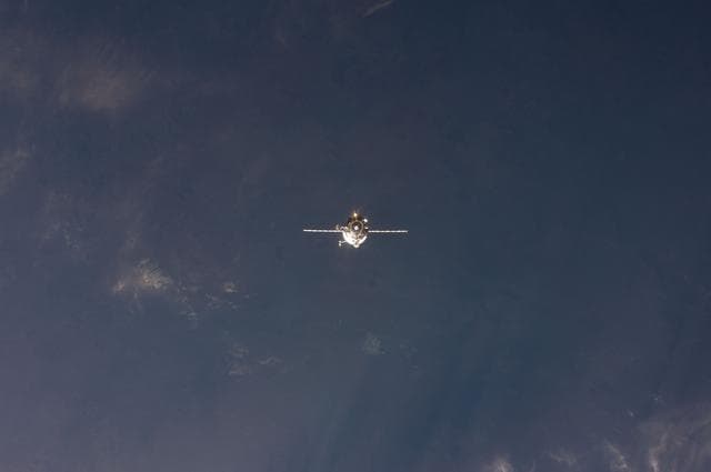 NASA image: Unpiloted Progress approaching the ISS