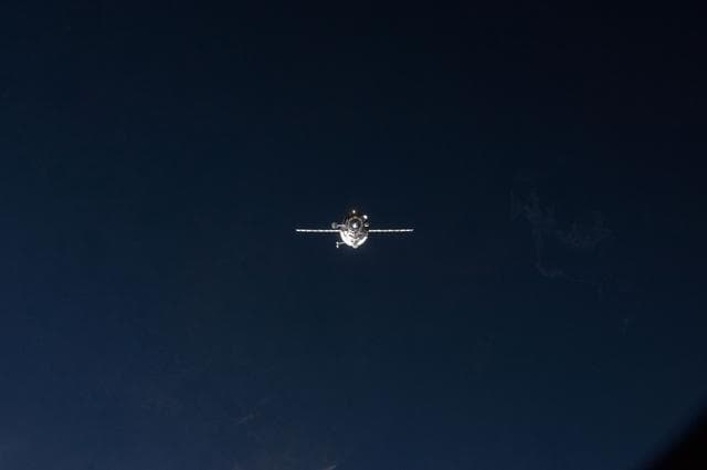 NASA image: Unpiloted Progress approaching the ISS