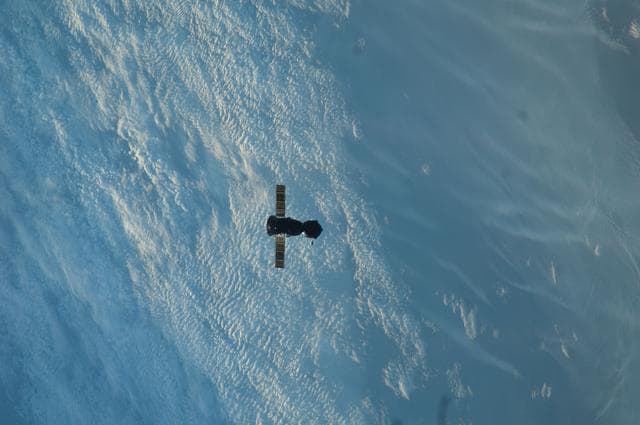 NASA image: Soyuz TMA-22/28S departs the ISS