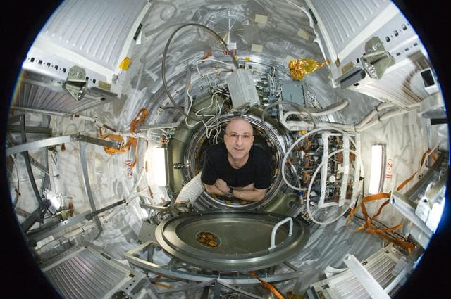 NASA image: Pettit in Fisheye View of Progress 47P