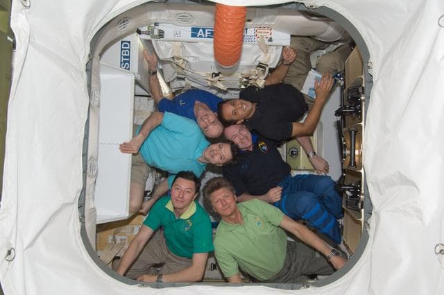 NASA image: Expedition 31 Crew Portrait in Dragon