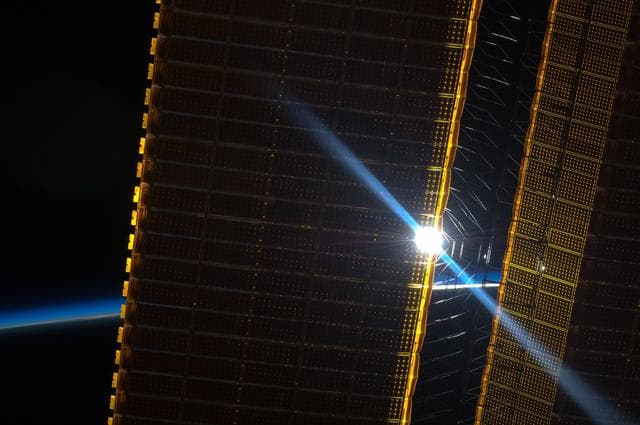 NASA image: Close-up View of Port Solar Arrays