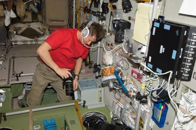 NASA image: Expedition 32 Commander Padalka monitors the Progress 47P Undocking